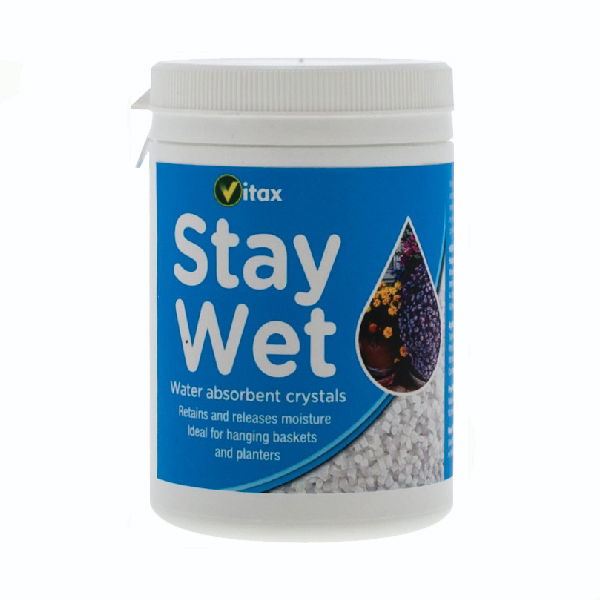 Vitax Stay Wet - Absorbent Crystals for Hanging Baskets & Planters - 200g
