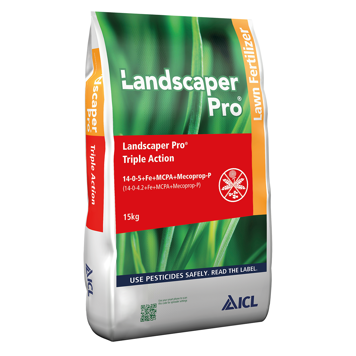 Landscaper Pro Triple Action - Weed, Feed & Moss Killer 14:0:5 - 15 kg